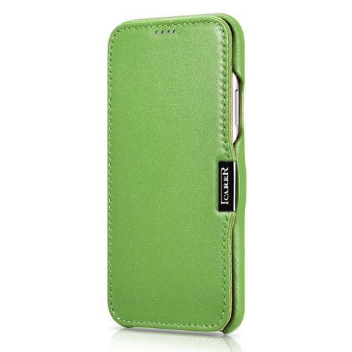 Kup Eui Bőr tok klappal/zárható iCarer Fém Klipsz Vintage Folio iPhone XS / iPhone X Zöld (RIX02-GN) - ICR483 - {ean13} - Sklep Home Screen