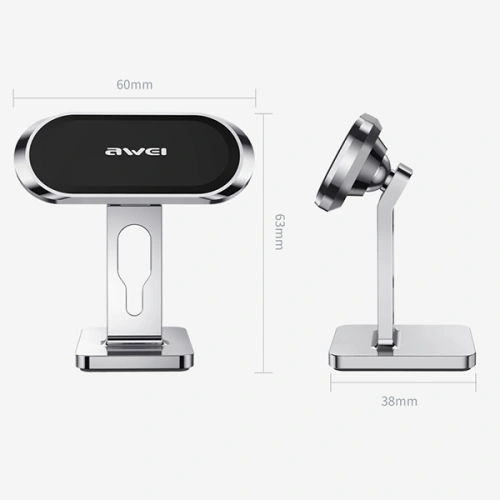 Buy AWEI X19 Dashboard Magnetic Car Mount Silver/Black - AWEI118 - {ean13} - Home Screen Store Europe