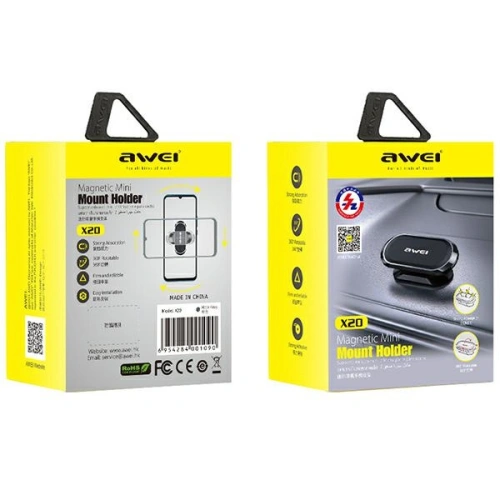 Buy AWEI X20 Dashboard Magnetic Car Mount Black - AWEI119 - {ean13} - Home Screen Store Europe