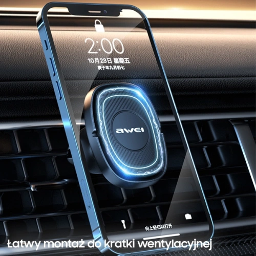 Kup AWEI X21 autós tartó szellőzőrácsra fekete - AWEI120 - {ean13} - Sklep Home Screen