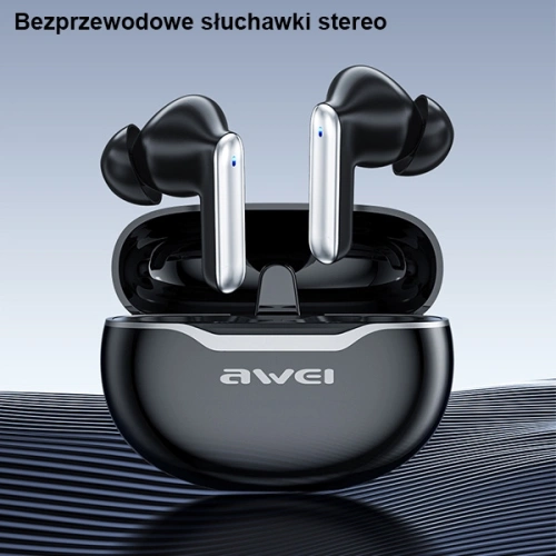 Kup Słuchawki TWS AWEI Bluetooth 5.3 T50 + stacja dokująca czarne - AWEI123 - {ean13} - Sklep Home Screen