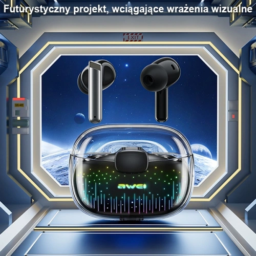 Kup Bezdrátová sluchátka TWS AWEI Bluetooth 5.3 T52 Pro černá - AWEI124 - {ean13} - Sklep Home Screen