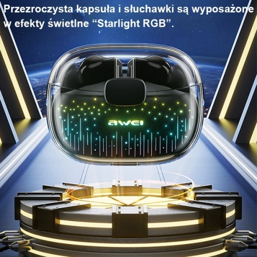 Kup Bezdrátová sluchátka TWS AWEI Bluetooth 5.3 T52 Pro černá - AWEI124 - {ean13} - Sklep Home Screen