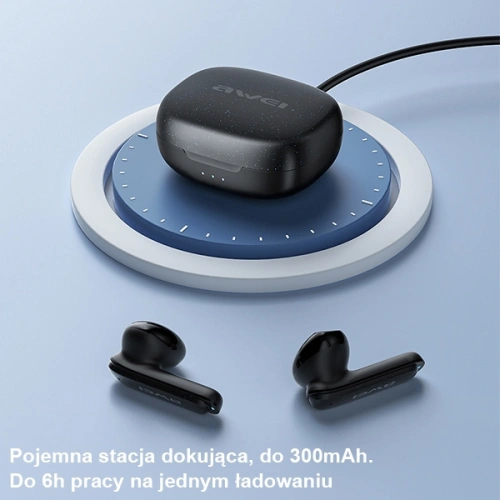 Kup Słuchawki TWS AWEI Bluetooth 5.3 T66 czarne - AWEI125 - {ean13} - Sklep Home Screen