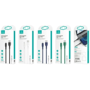 USAMS U68 USB-A - Lightning Cable 2A Fast Charge 1m white SJ500USB02 (US-SJ500)