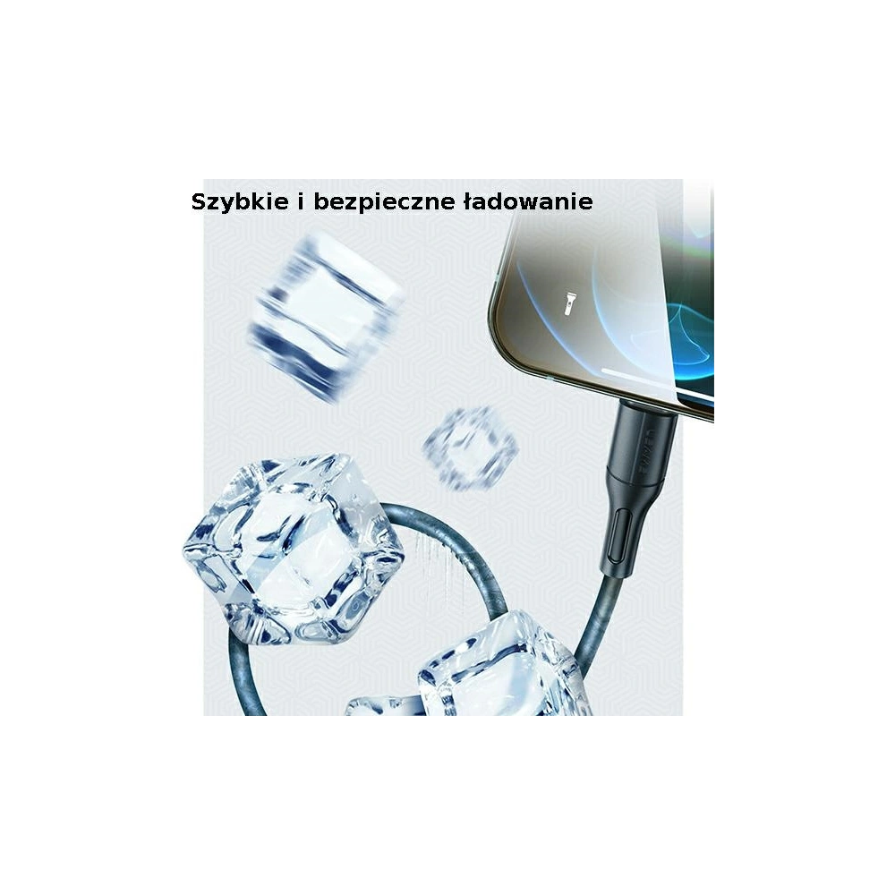 Kabel USB-A - Lightning USAMS U68 2A 1m biały SJ500USB02 (US-SJ500)