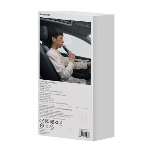 Buy Baseus SafeJourney Pro Digital Alcohol Tester Breathalyzer (gray) - BSU3976 - {ean13} - Home Screen Store Europe