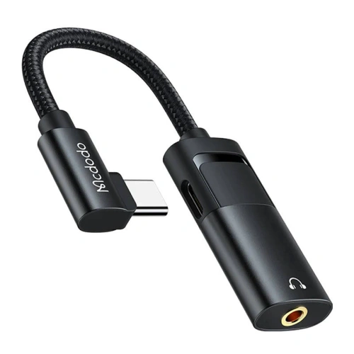 Kup Adapter Mcdodo CA-1880 USB-C/USB-C + AUX mini jack 3.5mm (fekete) - MDD83 - {ean13} - Sklep Home Screen