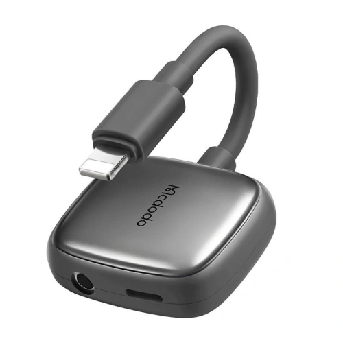 Kup Mcdodo 3.5mm Adapter CA-2740 Lightning/Blitz + AUX-Minibuchse (grau) - MDD84 - {ean13} - Sklep Home Screen