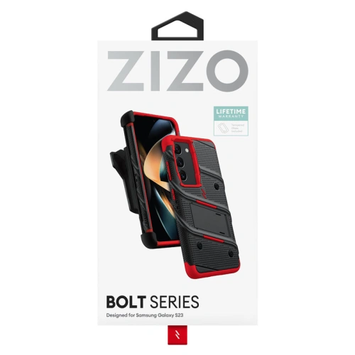 Buy ZIZO BOLT Series Samsung Galaxy S23 with tempered glass (black/red) - ZIZ118 - {ean13} - Home Screen Store Europe
