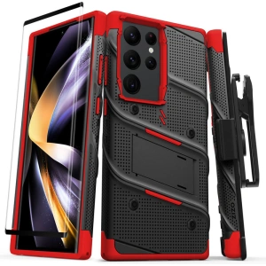 Buy ZIZO BOLT Series Samsung Galaxy S23 Ultra with tempered glass (black/red) - ZIZ120 - {ean13} - Home Screen Store Europe