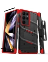 ZIZO BOLT sorozat tok Samsung Galaxy S23 Ultra + üveg (fekete/piros)