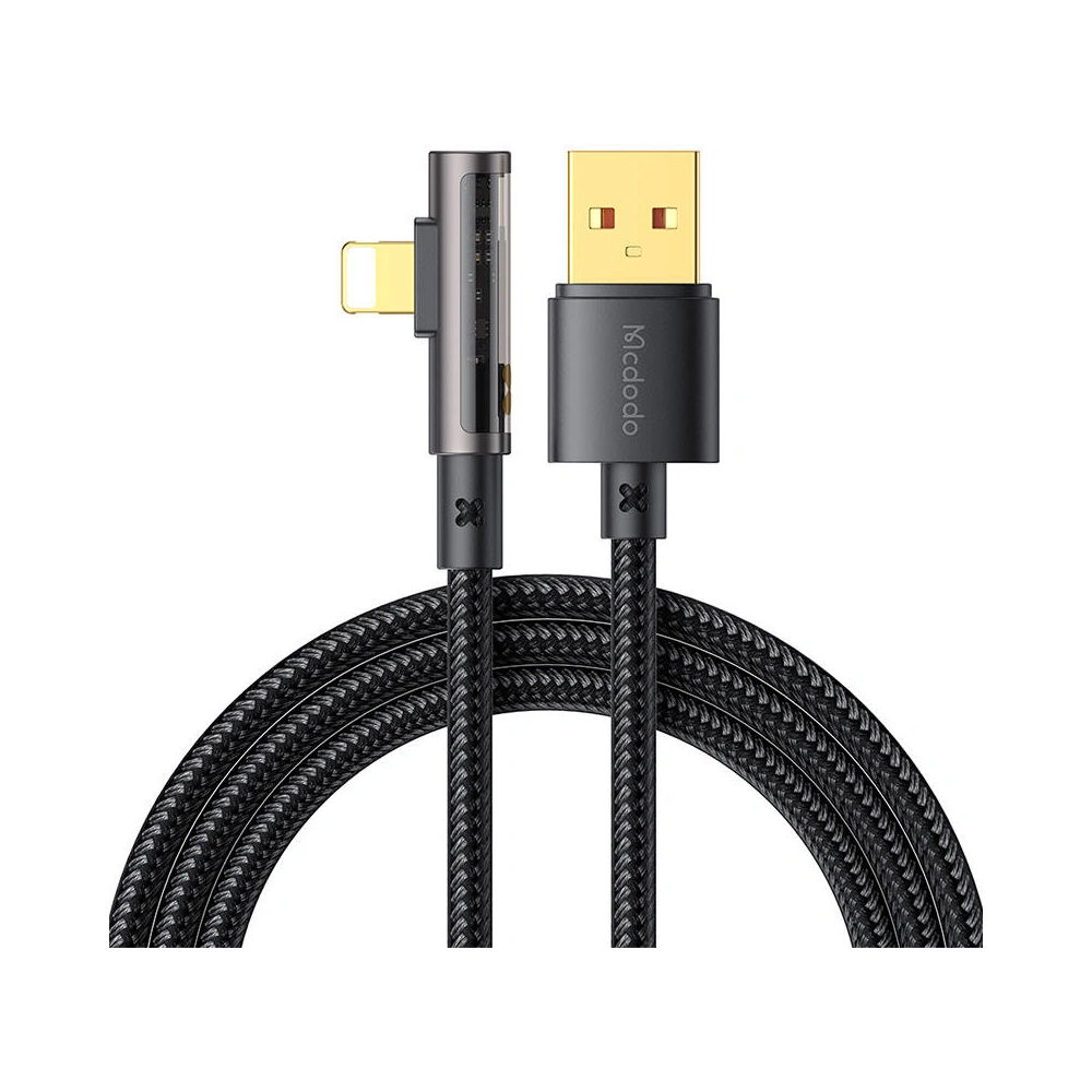 Kabel kątowy Mcdodo Prism CA-3510 USB-A/Lightning, 1.2m (czarny)