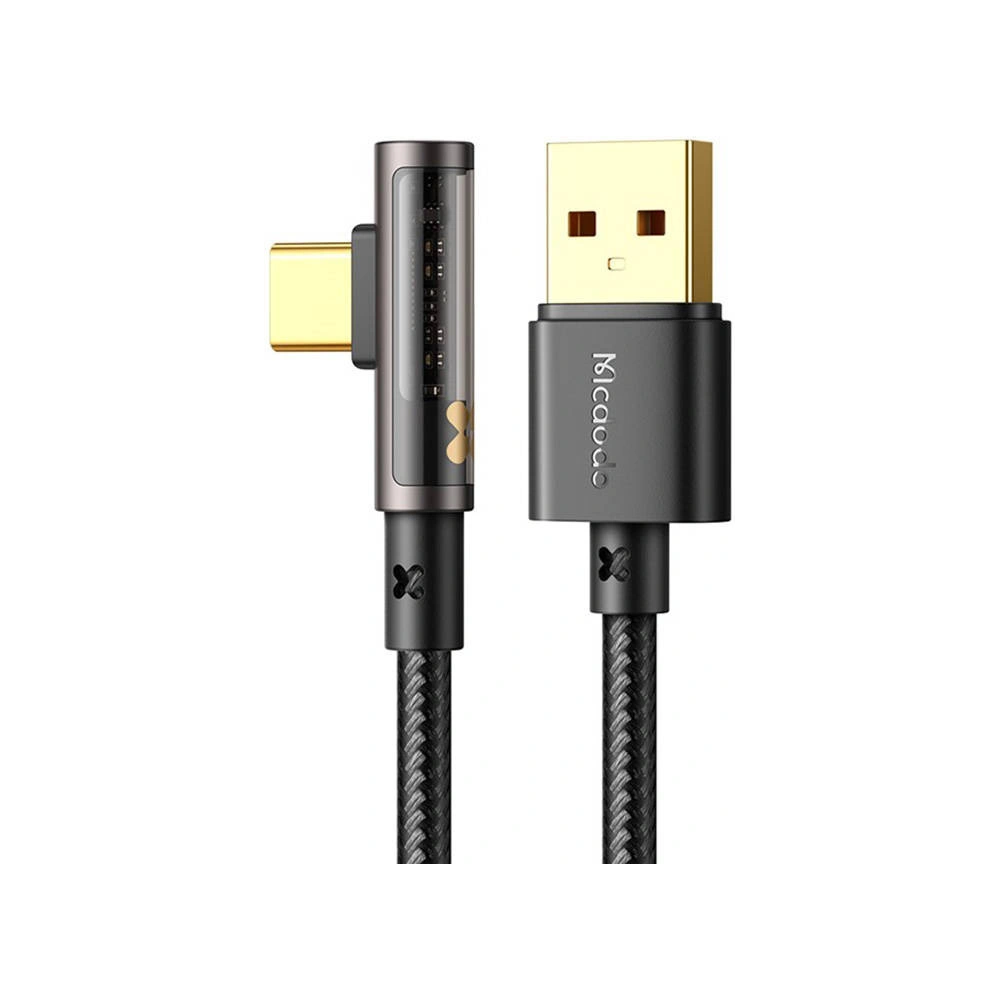 Kabel kątowy Mcdodo Prism CA-3381 USB-A/USB-C 6A, 1.8m (czarny)