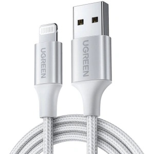Kabel UGREEN US199 USB-A/Lightning 2.4A, 1.5m (srebrny)