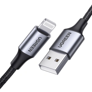 Kabel UGREEN US199 USB-A/Lightning 2.4A 1.5m (czarny)