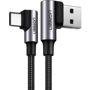 Úhlový kabel UGREEN US176 USB-C/USB-A 3A, 3m (černý)