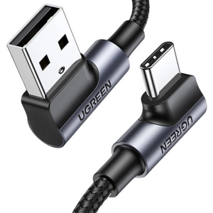 Úhlový kabel UGREEN US176 USB-C/USB-A 3A, 3m (černý)