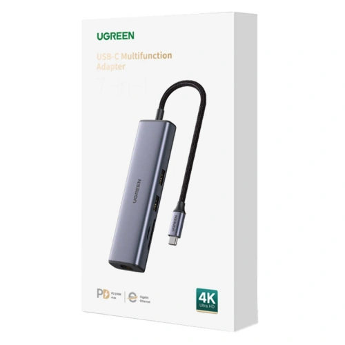 Kup UGREEN USB-C/2x USB 3.0 + HDMI + RJ45 + SD/TF HUB - UGR1472 - {ean13} - Sklep Home Screen