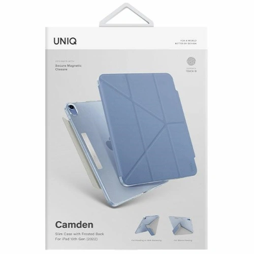 Kup Apple UNIQ Camden Hülle iPad 10.9 2022 (10. Generation) blau/nordblau Antimikrobielle Hülle - UNIQ856 - {ean13} - Sklep Home Screen