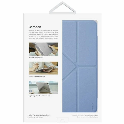Kup Etui UNIQ Camden Apple iPad 10.9 2022 (10. generációs) kék/northern blue Antimikrobiális - UNIQ856 - {ean13} - Sklep Home Screen