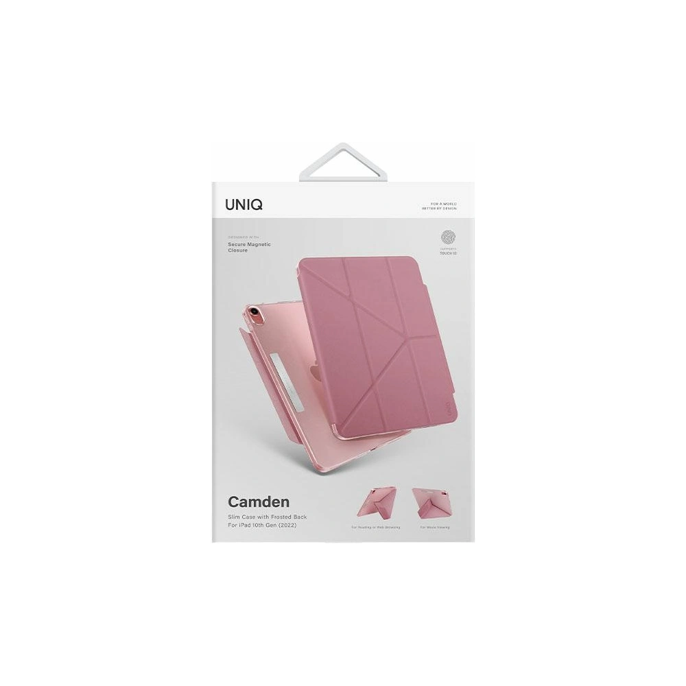 Etui UNIQ Camden Apple iPad 10.9 2022 (10. generacji) różowy/rouge pink Antimicrobial