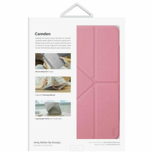 Kup Etui UNIQ Camden Apple iPad 10.9 2022 (10. generációs) rózsaszín/rouge pink Antimikrobiális - UNIQ857 - {ean13} - Sklep Home Screen