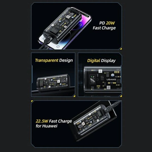 Kup Powerbanka USAMS 9000mAh PD 20W QC3.0+PD Dual-Port Fast Charge černá/black (US-CD189) - USA914 - {ean13} - Sklep Home Screen
