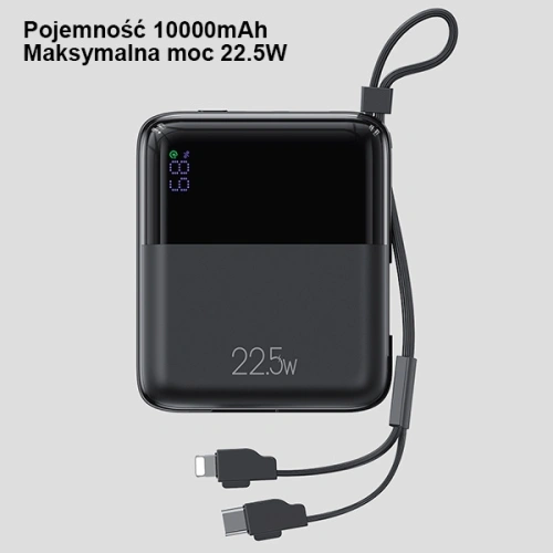 Kup Powerbank USAMS PB69 10000mAh 22.5W QC3.0+PD Fast Charge Digital Display schwarz/schwarz (US-CD186) - USA915 - {ean13} - Sklep Home Screen