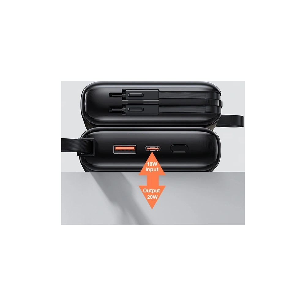 Powerbank USAMS PB69 10000mAh 22.5W QC3.0+PD Fast Charge Digital Display czarny/black (US-CD186)