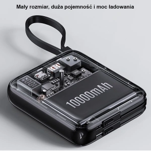 Powerbank USAMS PB69 10000mAh 22.5W QC3.0+PD Fast Charge Digital Display czarny/black (US-CD186)