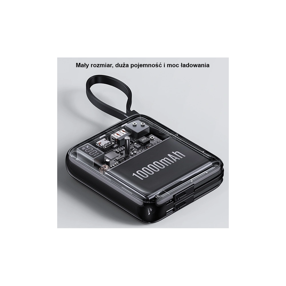 Powerbank USAMS PB69 10000mAh 22.5W QC3.0+PD Fast Charge Digital Display czarny/black (US-CD186)