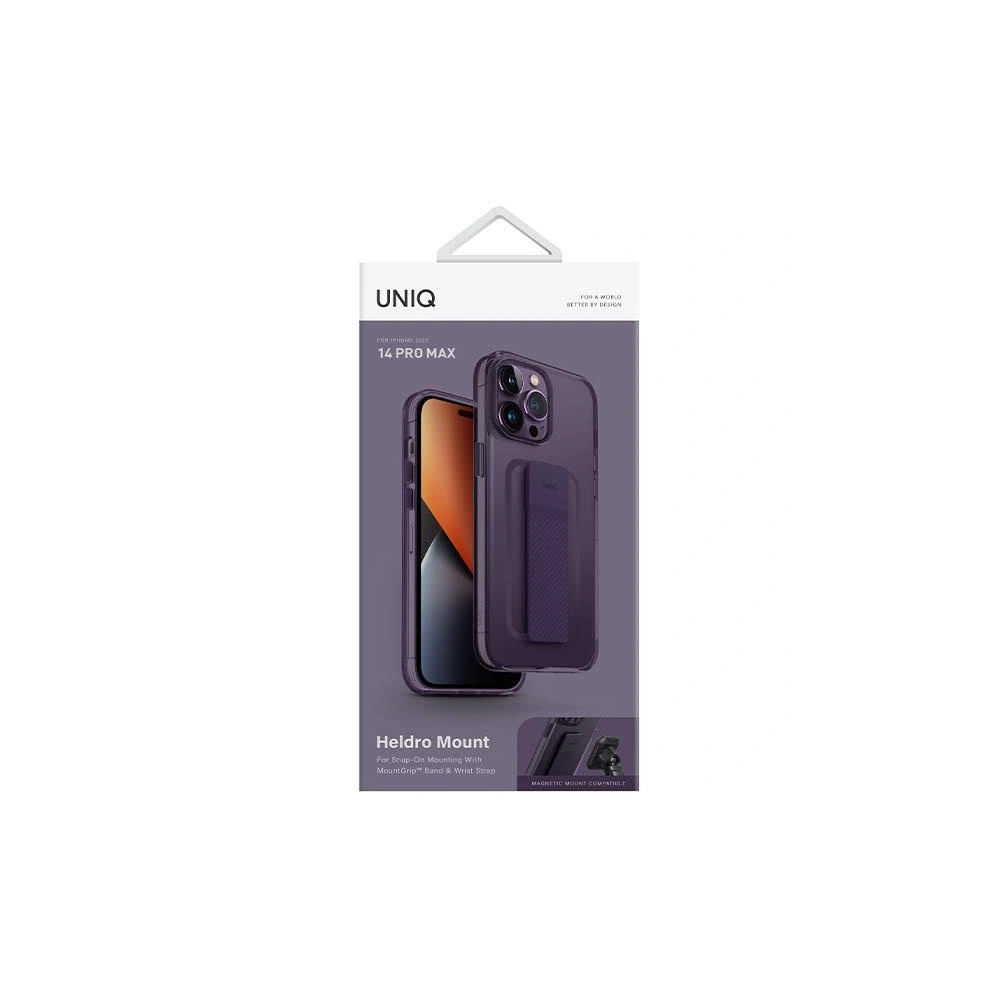 Etui UNIQ Heldro Mount Apple iPhone 14 Pro Max fioletowy/fig purple