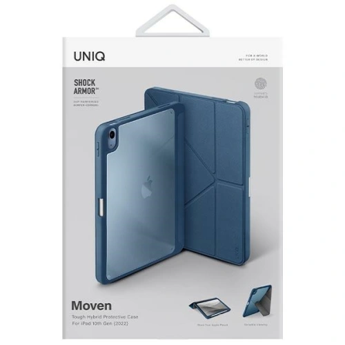 Kup Etui UNIQ Moven Apple iPad 10.9 2022 (10. generációs) kék/capri kék - UNIQ865 - {ean13} - Sklep Home Screen