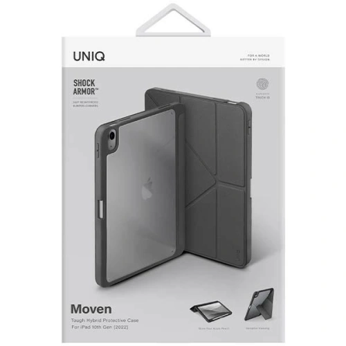 Kup Etui UNIQ Moven Apple iPad 10.9 2022 (10. generációs) szürke/charcoal grey - UNIQ866 - {ean13} - Sklep Home Screen