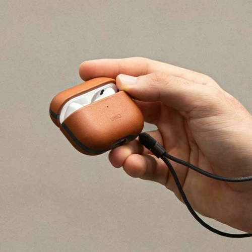 Kup Etui UNIQ Terra Apple AirPods Pro 2 valódi bőr barna/toffee barna - UNIQ867 - {ean13} - Sklep Home Screen
