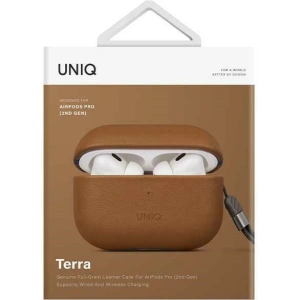 Buy UNIQ Terra Apple AirPods Pro 2 Genuine Leather toffee brown - UNIQ867 - {ean13} - Home Screen Store Europe