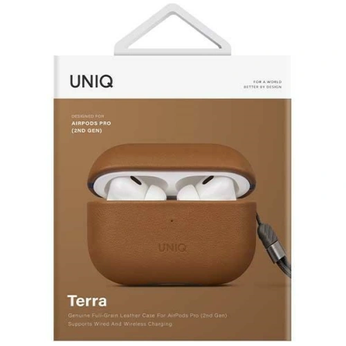 Kup Etui UNIQ Terra Apple AirPods Pro 2 Genuine Leather brązowy/toffee brown - UNIQ867 - {ean13} - Sklep Home Screen