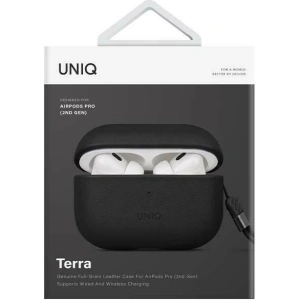 Kup Etui UNIQ Terra Apple AirPods Pro 2 Genuine Leather czarny/dallas black - UNIQ868 - {ean13} - Sklep Home Screen