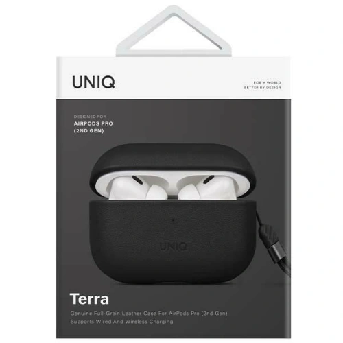 Kup Apple UNIQ Terra Tasche AirPods Pro 2 Echtes Leder schwarz/dallas schwarz - UNIQ868 - {ean13} - Sklep Home Screen