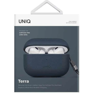 Kup Etui UNIQ Terra Apple AirPods Pro 2 Genuine Leather niebieski/space blue - UNIQ869 - {ean13} - Sklep Home Screen