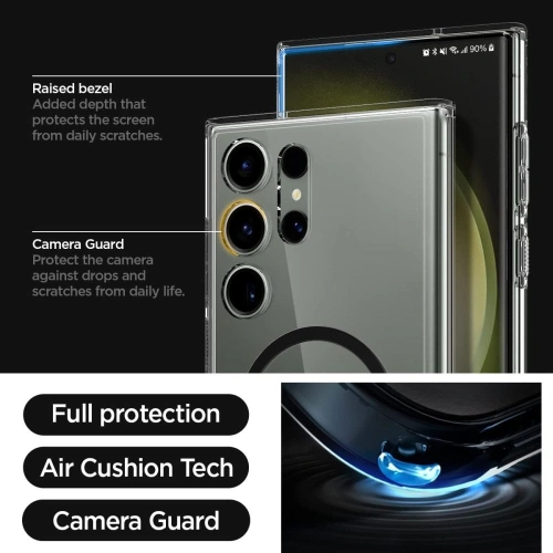 Kup Etui Spigen Ultra Hybrid OneTap Ring MagSafe Samsung Galaxy S23 Ultra Black - SPN2789 - {ean13} - Sklep Home Screen