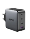 Nabíječka UGREEN CD226, 3x USB-C, 1x USB-A, GaN, PD3.0, QC4+, 100W + kabel 1.5m (šedá)