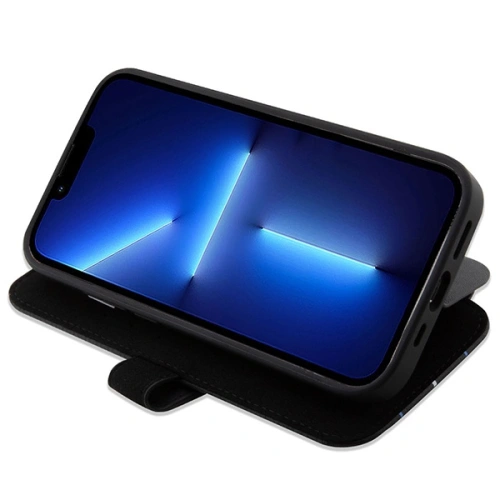 Kup BMW Apple Tasche BMBKP14L22RVSK iPhone 14 Pro schwarz/schwarz Buchhülle Leder Stempel Blaue Linien - BMW348 - {ean13} - Sklep Home Screen
