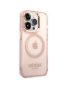 Kup Etui Guess GUHMP14XHTCMP Apple iPhone 14 Pro Max różowy/pink hard case Gold Outline Translucent MagSafe - GUE2429 - {ean13} - Sklep Home Screen