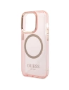 Kup Guess Apple Tasche GUHMP14XHTCMP iPhone 14 Pro Max rosa/rosa Hartschalenetui Gold Outline Translucent MagSafe - GUE2429 - {ean13} - Sklep Home Screen