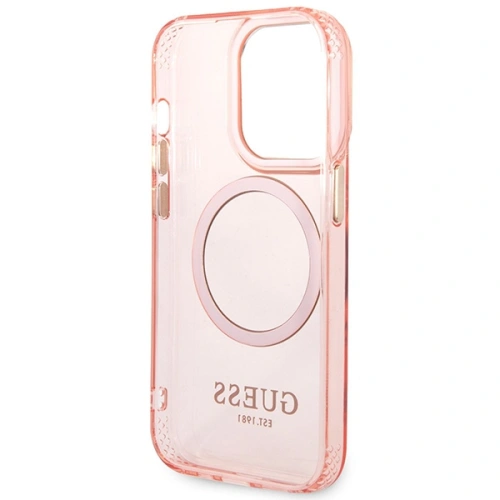 Kup Etui Guess GUHMP14XHTCMP Apple iPhone 14 Pro Max rozie/pink hard case Gold Outline Translucent MagSafe - GUE2429 - {ean13} - Sklep Home Screen
