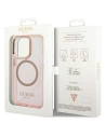 Buy Guess GUHMP14XHTCMP Apple iPhone 14 Pro Max pink hard case Gold Outline Translucent MagSafe - GUE2429 - {ean13} - Home Screen Store Europe