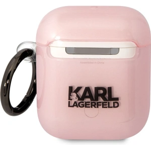 Etui Karl Lagerfeld KLA2HNCHTCP Apple AirPods 2/1 růžový/pink Ikonik Choupette