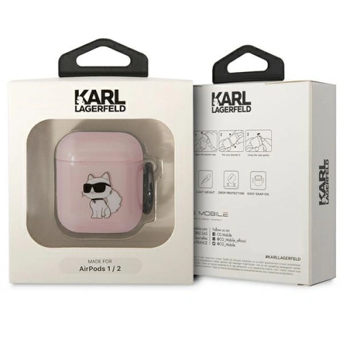 Kup Etui Karl Lagerfeld KLA2HNCHTCP Apple AirPods 2/1 różowy/pink Ikonik Choupette - KLD1498 - {ean13} - Sklep Home Screen